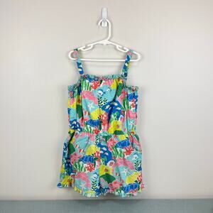 Mini Boden Fun Printed Playsuit Multi Coral Reef 9-10